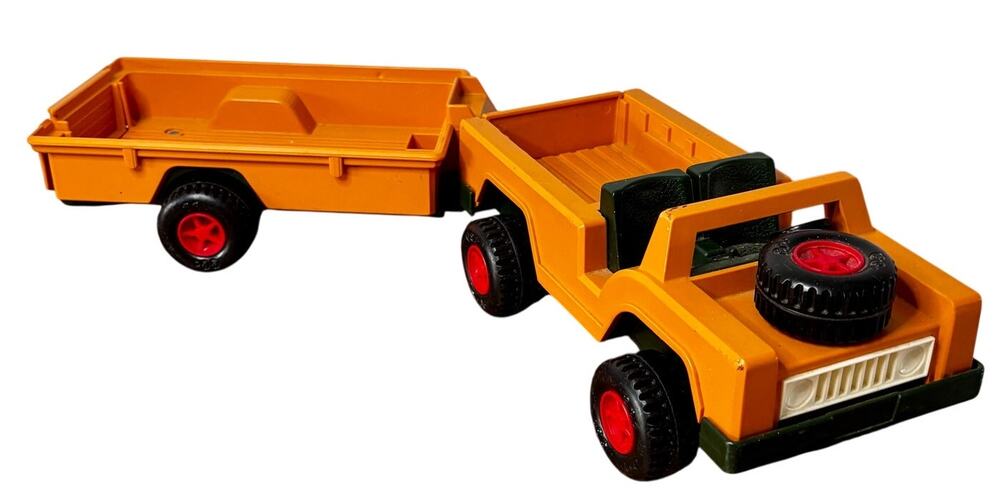 Vintage 1975 Fisher-Price Adventure People Safari Jeep & Trailer #304 Toys 1970s